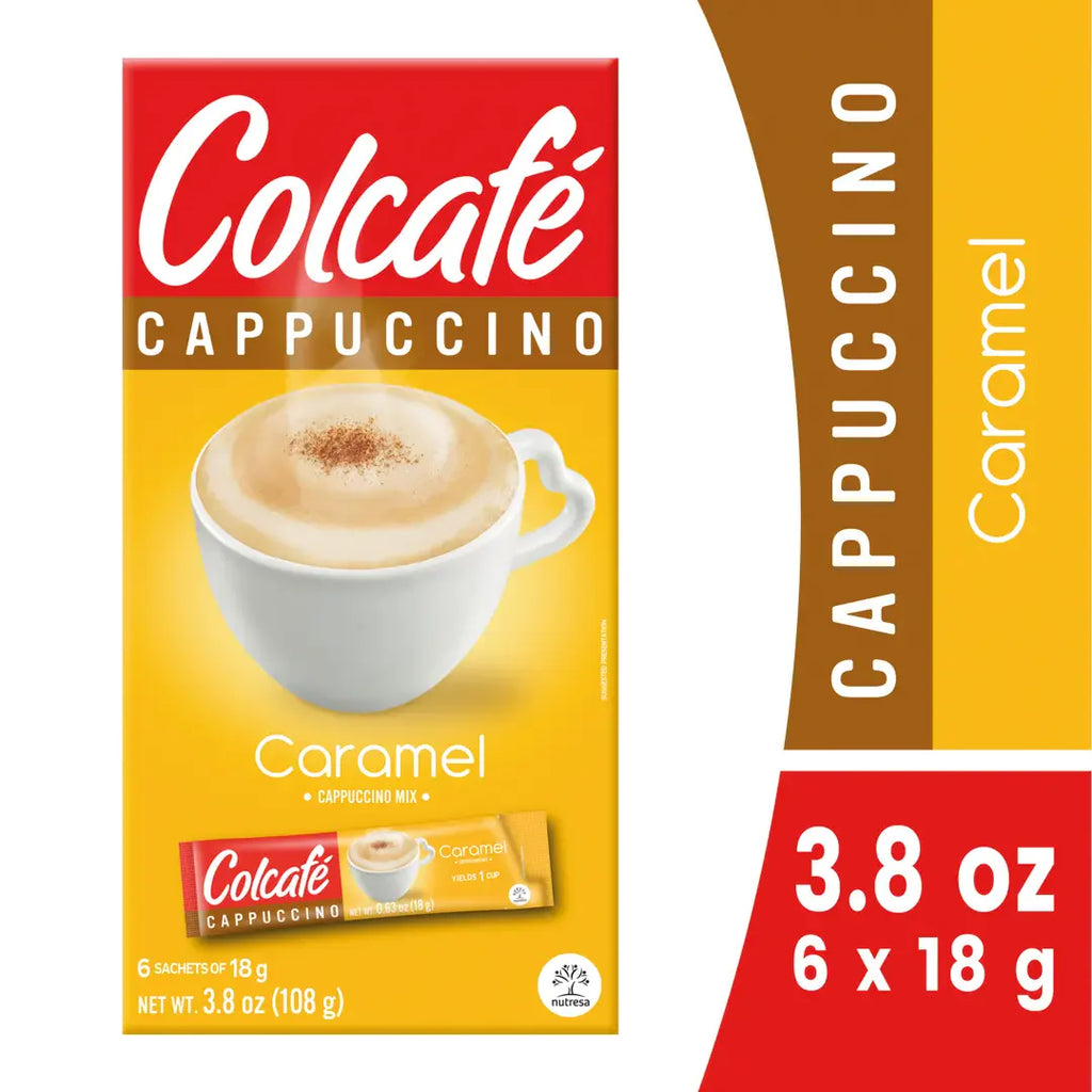 Colcafe Cappuccino Caramel Box, 6 Count, 3.8 oz