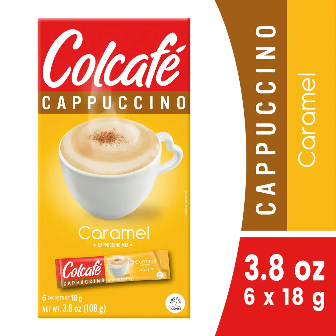 Colcafe Cappuccino Caramel Box, 6 Count, 3.8 oz