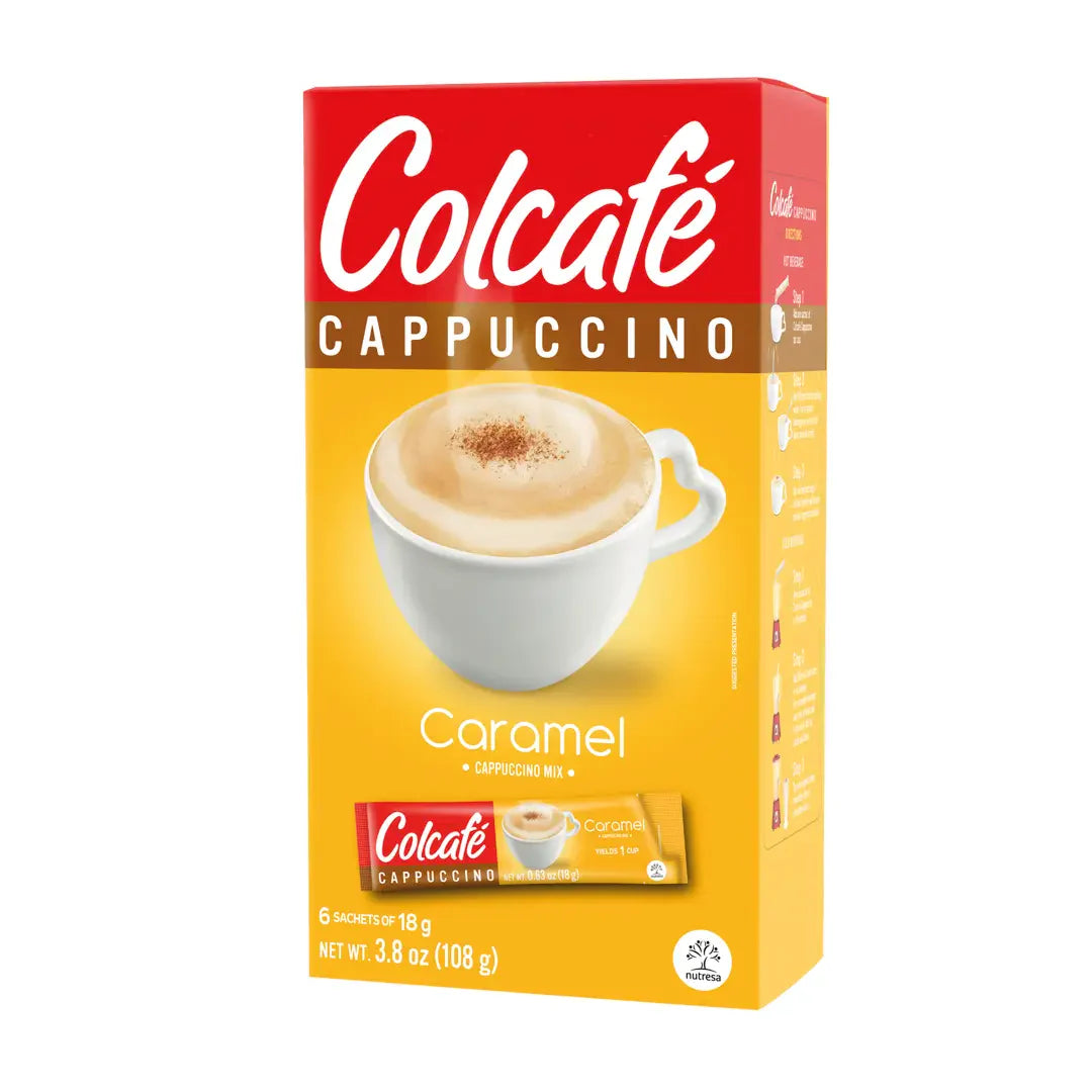 Colcafe Cappuccino Caramel Box, 6 Count, 3.8 oz
