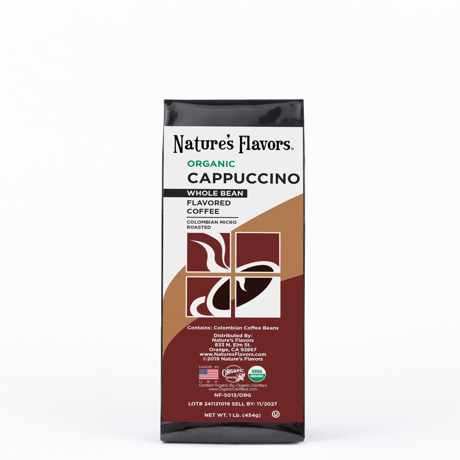Organic Cappuccino Flavored Coffee Beans